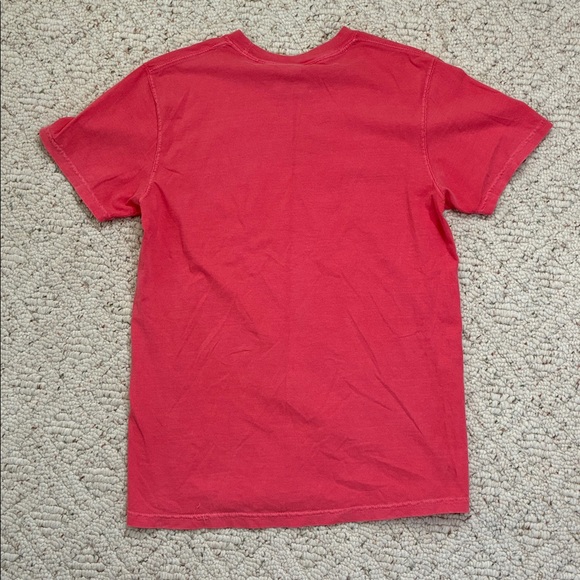 Comfort Colors Classic Coral Red Unisex Heavyweight Short Sleeve Basic T-Shirt - Picture 8 of 10